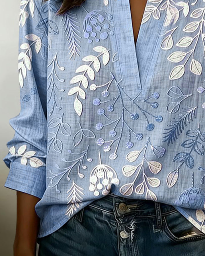 Blusa de verano floral para mujer, corte regular fluido. Diseño elegante y cómodo, ideal para primavera y eventos casuales.