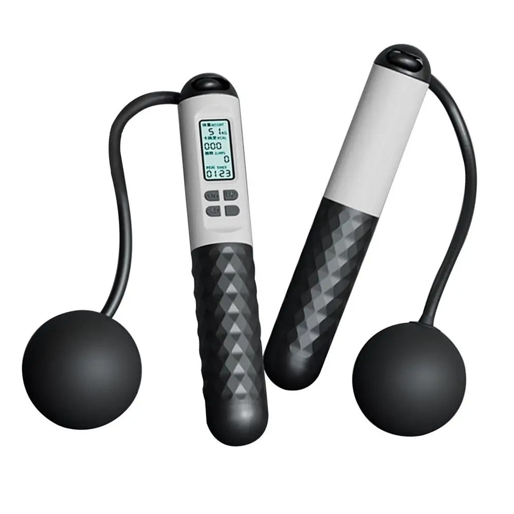 Entrenamiento cardiovascular avanzado con comba digital, inalámbrica y peso ajustable integrado.
