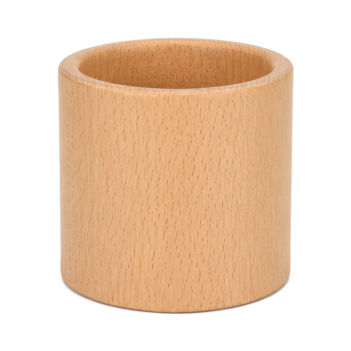 Portalápices de escritorio de madera de haya, elegante organizador para lápices y accesorios de oficina.