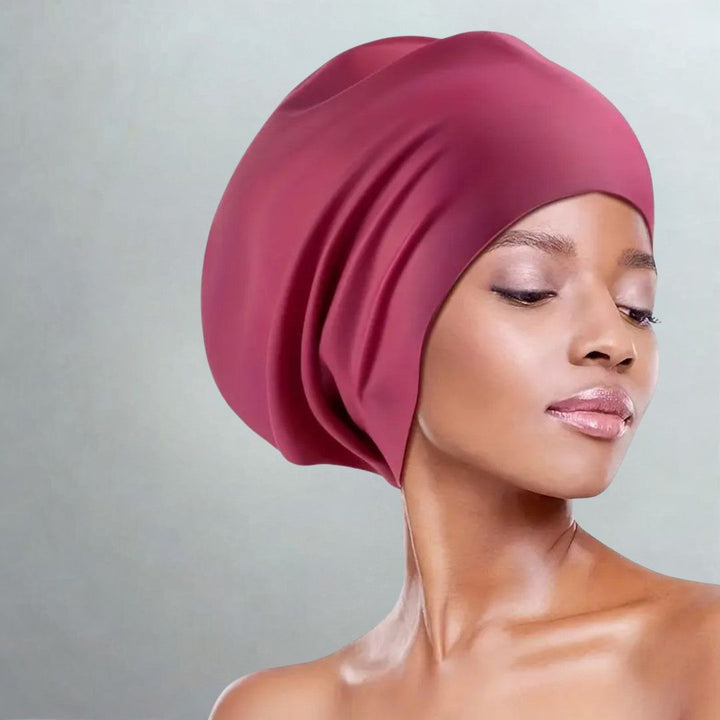 Gorro de natación AquaDome XL de silicona. Unisex, impermeable para proteger cabello largo en la piscina.