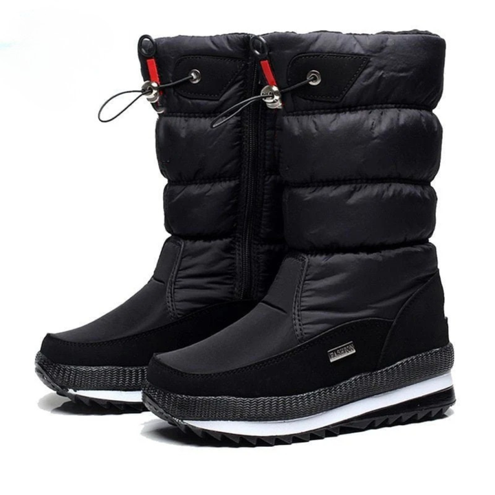 Suela antideslizante de botas de nieve mujer, estilo Gresia, para seguridad y tracción en superficies heladas.