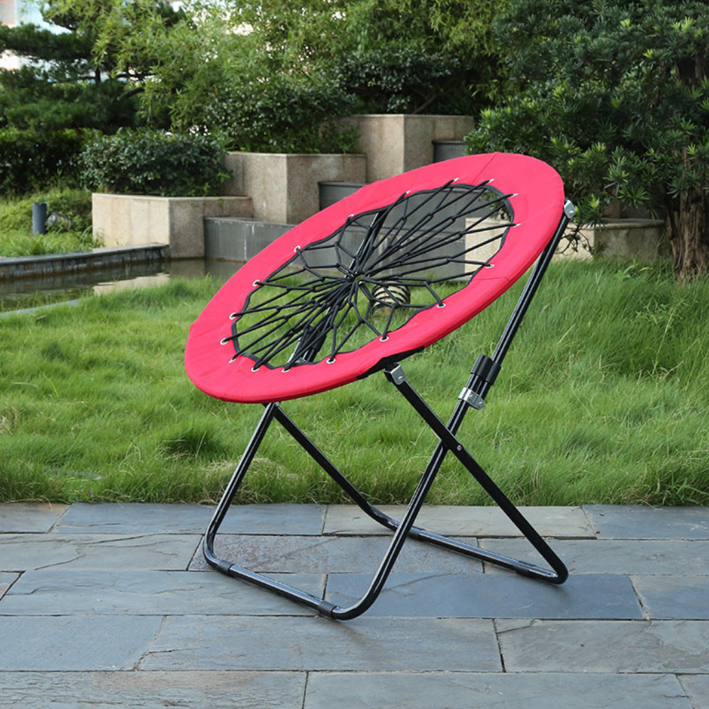 Silla de camping plegable de nailon y acero para exterior resistente, muy ligera.