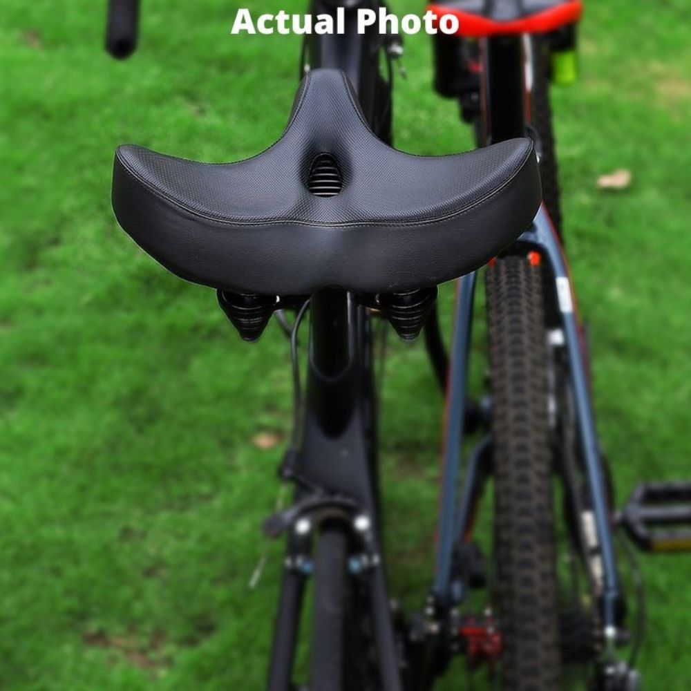 Asiento grande de bicicleta para adultos, súper cómodo, impermeable y con espuma para viajes largos.