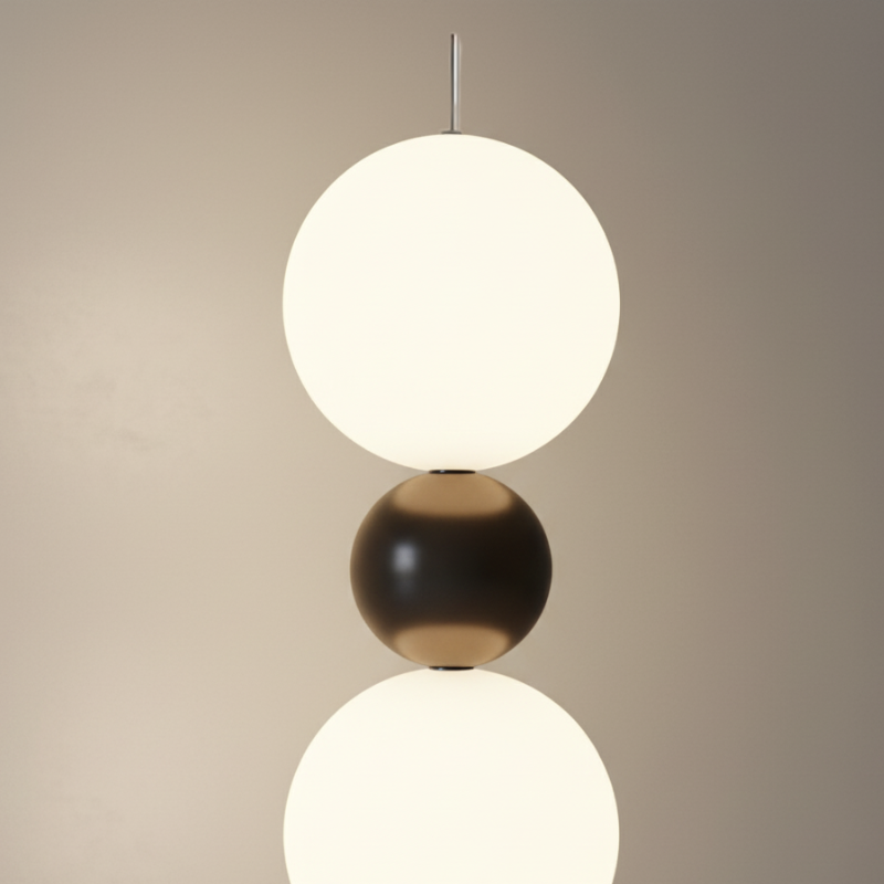 Lámpara de pie de calabaza moderna. Diseño artesanal Calura, iluminación LED para decoración del hogar.