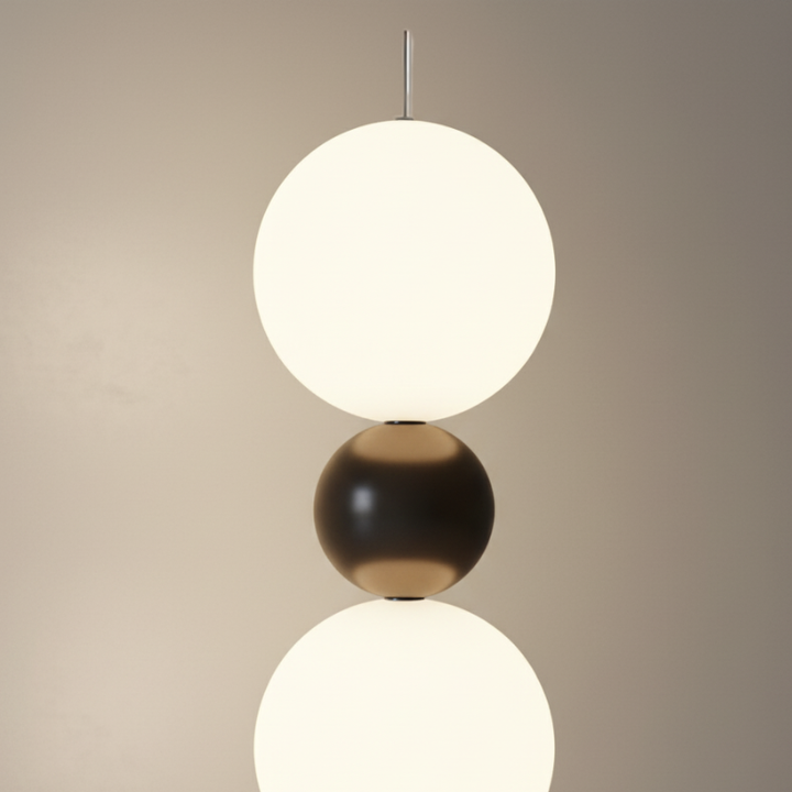 Lámpara de pie de calabaza moderna. Diseño artesanal Calura, iluminación LED para decoración del hogar.