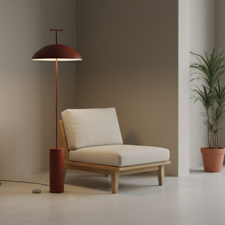 Lámpara de pie moderna Eloria, luz blanca/neutra LED. Diseño escandinavo ideal para decoración de hogar.