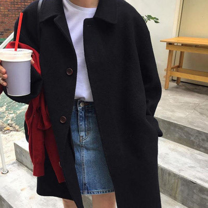 Abrigo de invierno para mujer, estilo largo y elegante, perfecto para el frío.