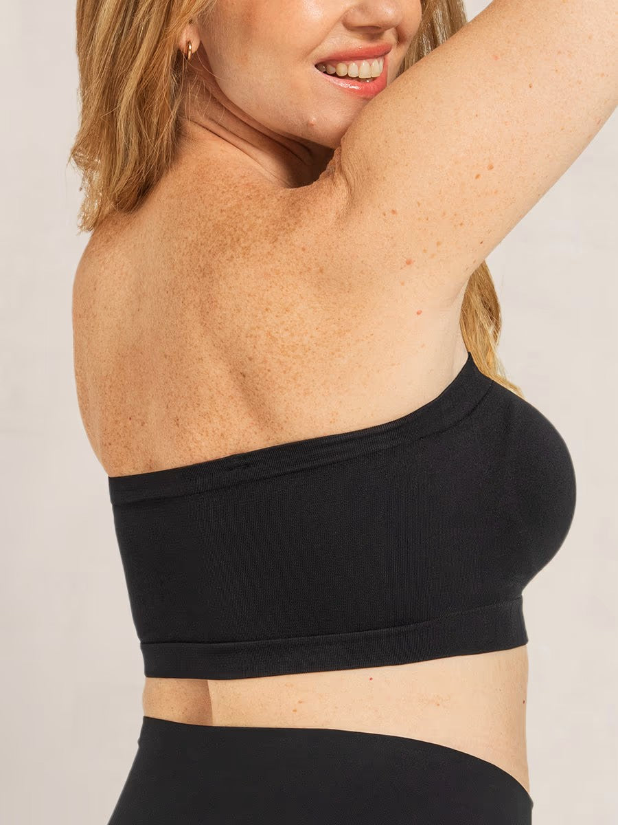 Bandeau sin tirantes para mujer, color liso, perfecto para tops y vestidos escotados, invisible bajo la ropa.