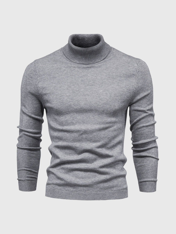 Jersey de hombre moderno, cuello alto slim fit, estilo chic para cualquier evento.