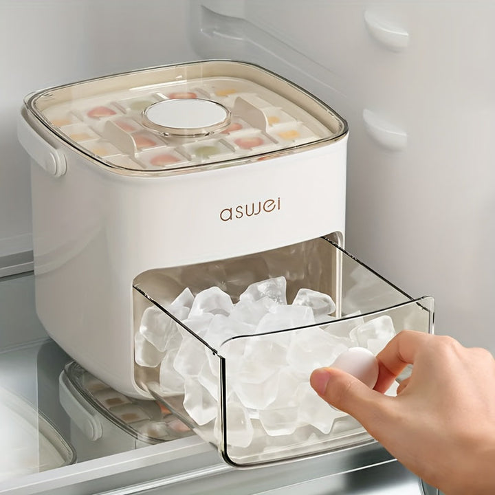 Máquina de hielo compacta para hogar, fabricador rápido de cubitos para cocina. Ideal para bebidas de verano.