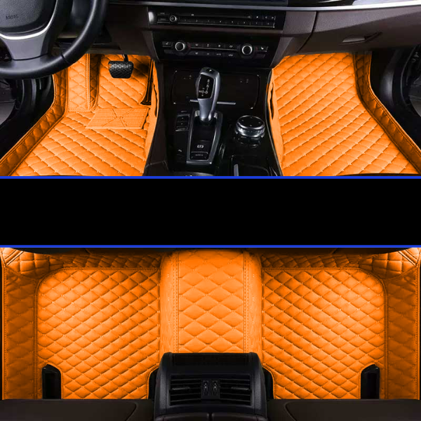 Tapetes de coche universales, negros, de cuero sintético, antideslizantes para máxima seguridad.