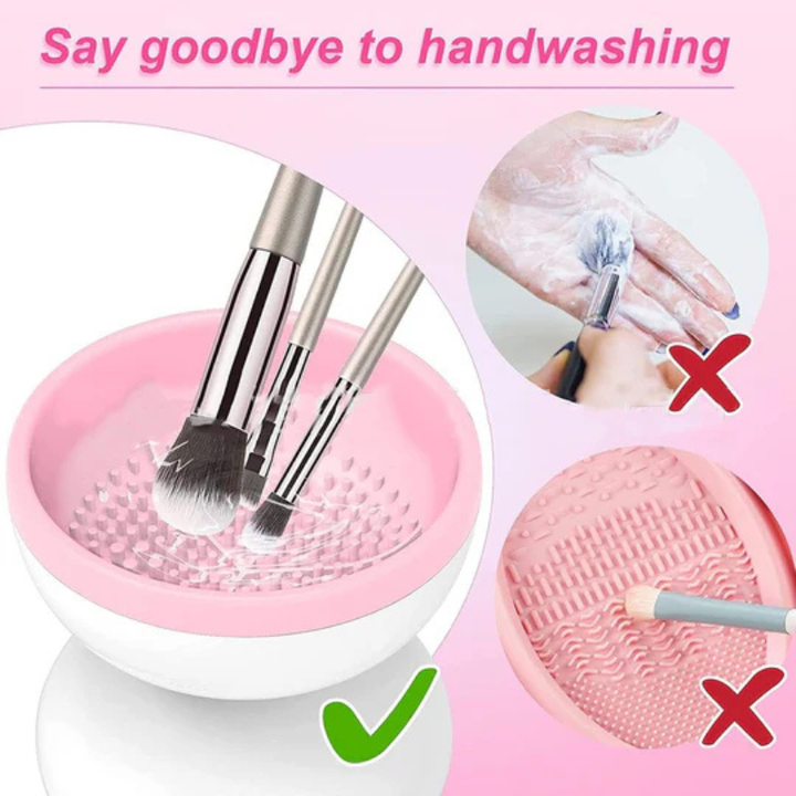 Set limpiador eléctrico para brochas de maquillaje. Mantén tus cosméticos e higiene facial impecables con facilidad.