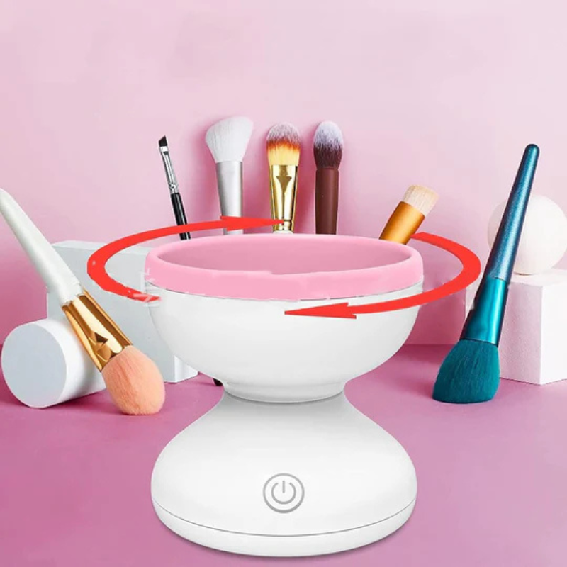 Kit limpiador eléctrico de brochas de maquillaje para higiene facial y cuidado de cosméticos. Fácil y eficiente.