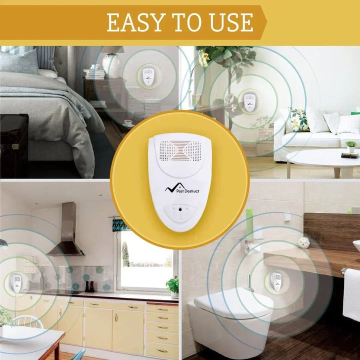Repelente ultrasónico silencioso de chinches. Gadget avanzado para control de plagas e insectos en el hogar.