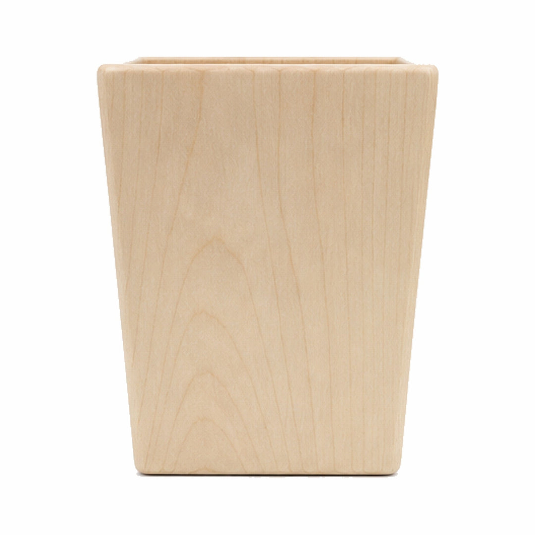 Organizador de escritorio portabolígrafos cónico cuadrado color crema, ideal para oficina y organización moderna.