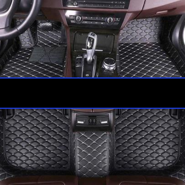 Juego de alfombrillas coche universal, antideslizantes, para protección interior y fácil mantenimiento.