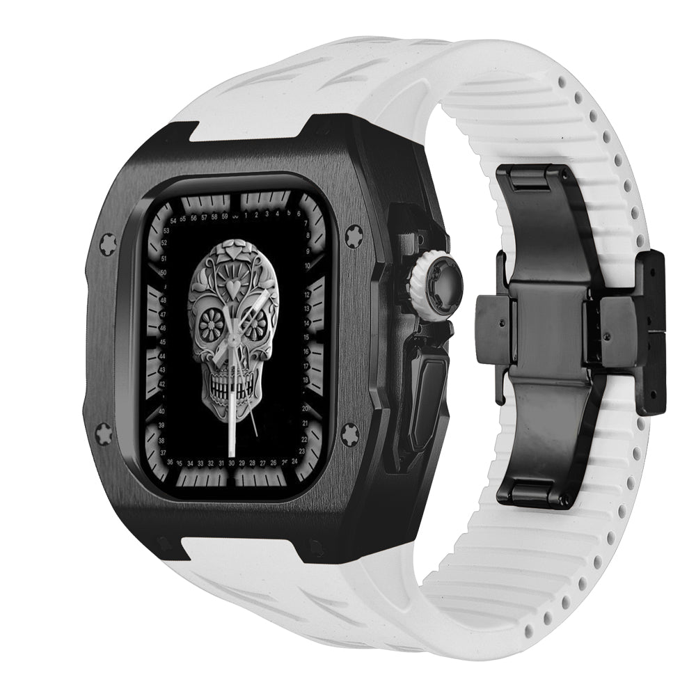Resistencia extrema con funda de titanio y correa de fluorocaucho para Smartwatch Ultra 49mm.