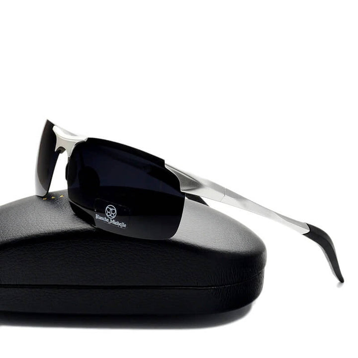 Gafas de sol polarizadas para hombre con protección UV400, ideales para deporte y conducción. Lentes anti-reflejo.