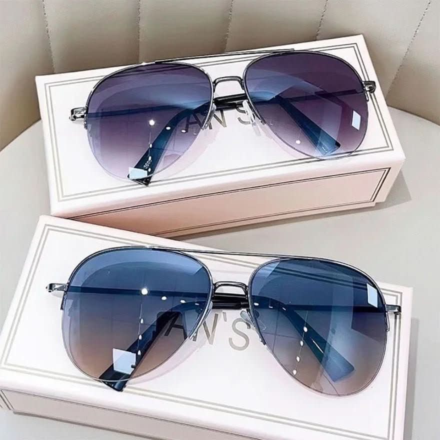 Gafas de piloto de aluminio para hombre, estilo moderno y protección solar UV400.