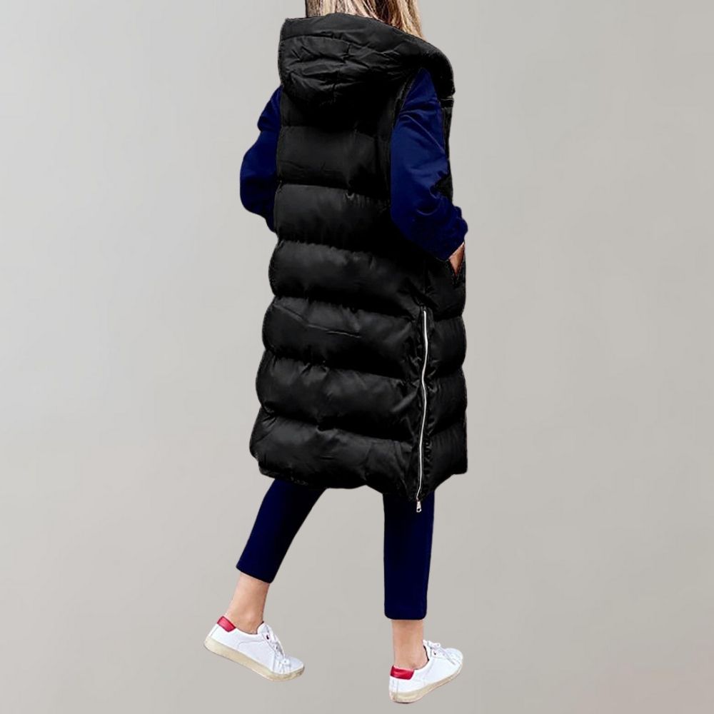 Chaleco exterior para mujer, ligero y cálido, perfecto para protegerse del frío invernal.