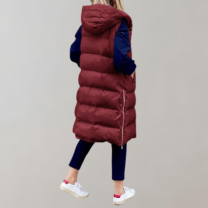Abrigo sin mangas para mujer, ligero y cómodo, esencial para el frío del invierno.