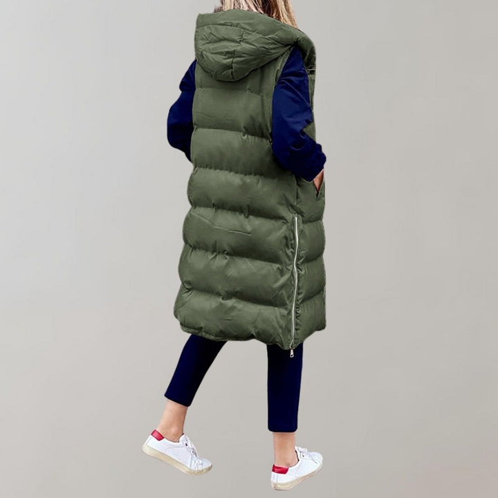 Chaqueta sin mangas de invierno para mujer, ligera, cálida y muy versátil.