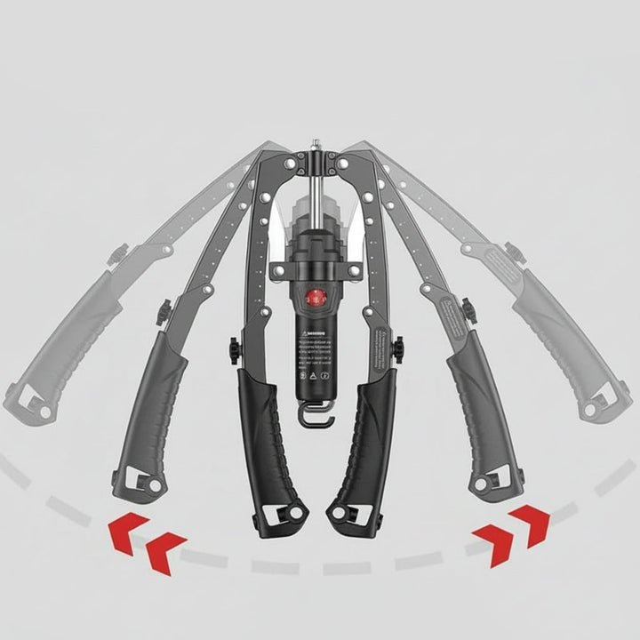 Ejercitador de brazos y pecho con contador digital, ideal para entrenamiento de fuerza en casa o gimnasio.