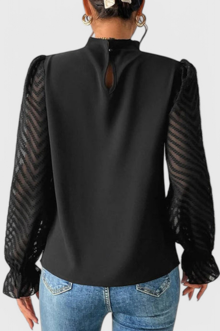 Top elegante de manga larga para mujer, blusa náutica perfecta para cualquier ocasión casual.