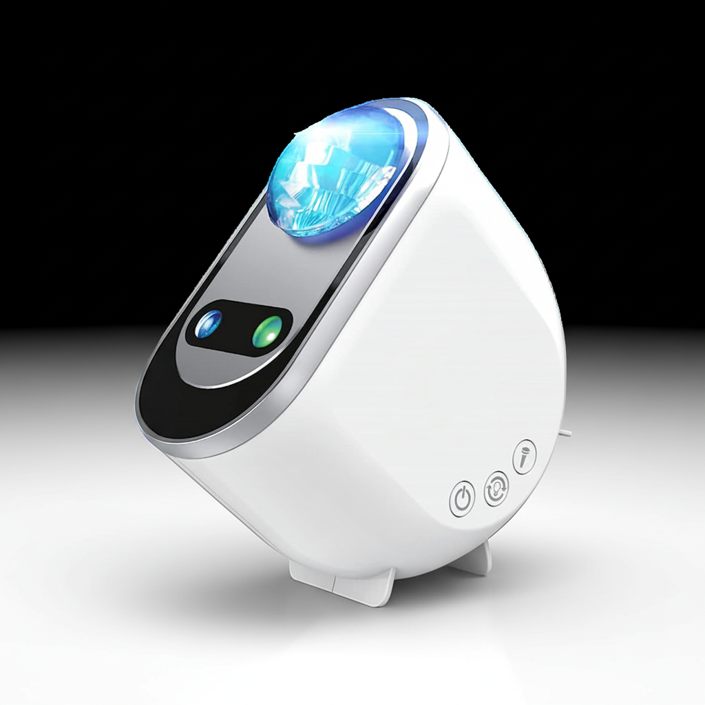 Proyector de luz aurora galaxia LED creando un ambiente relajante con control remoto para el hogar.