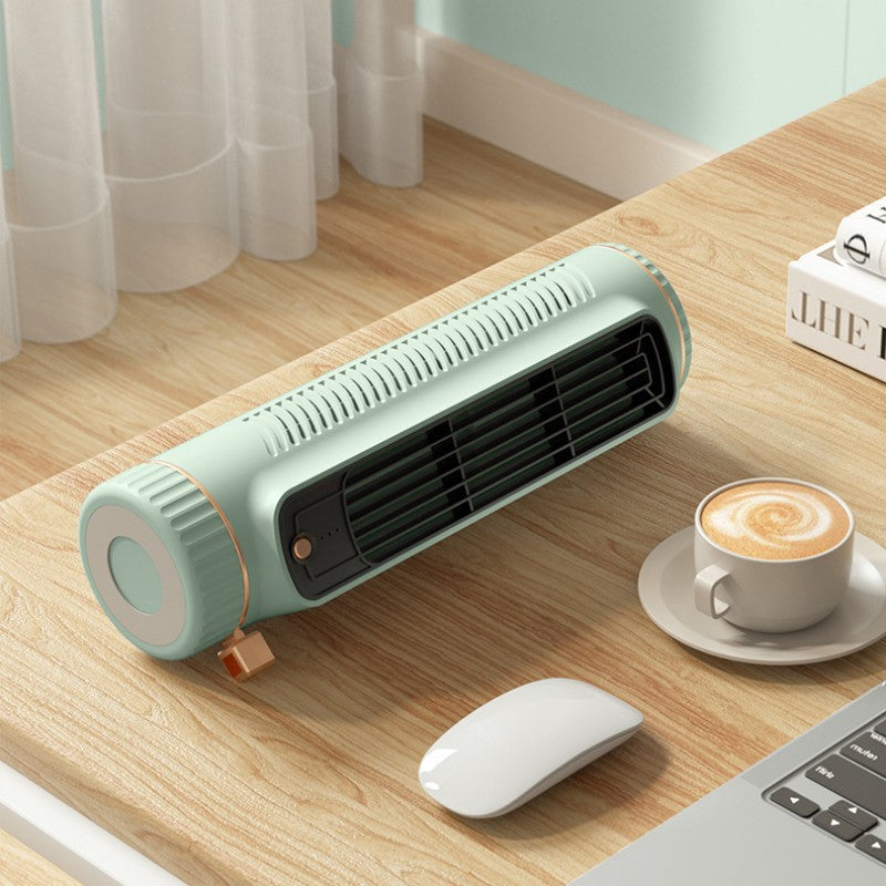Ventilador personal mini recargable con batería de larga duración, perfecto para escritorio, hogar u oficina. Silencioso.