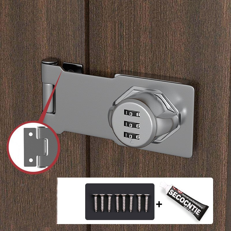 Cerradura digital moderna sin perforaciones, de fácil instalación con contraseña para máxima protección y seguridad.