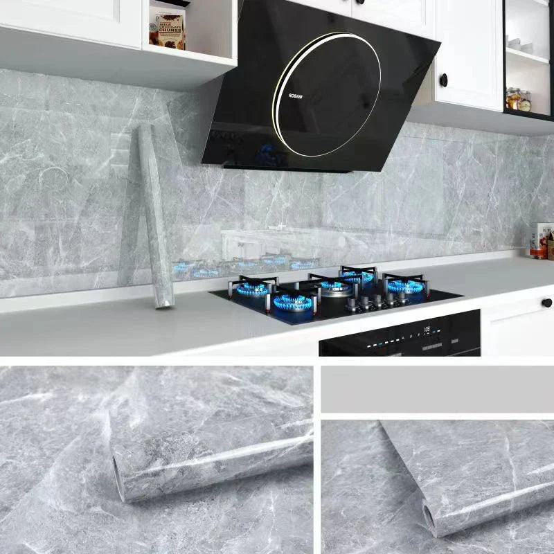 Protector de muebles efecto mármol, autoadhesivo y resistente a arañazos.