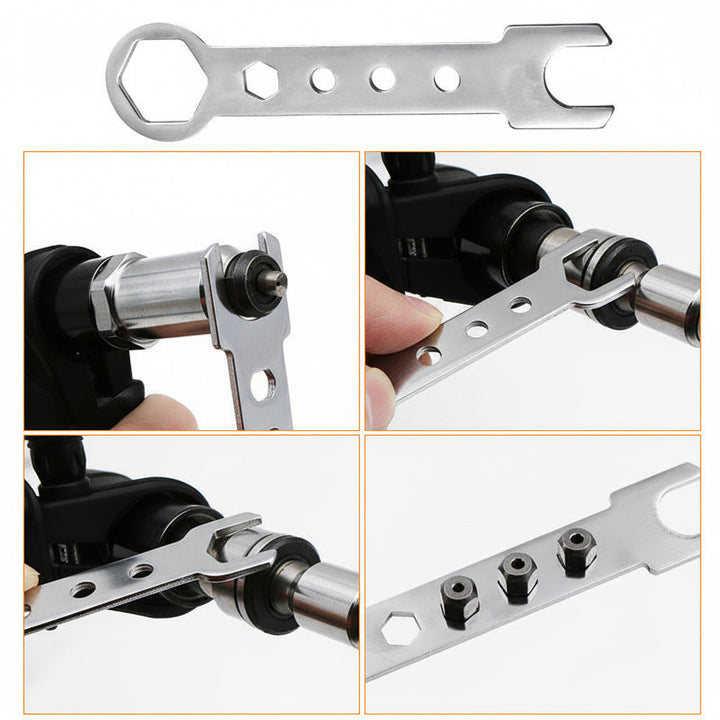 Kit adaptador de taladro para remachadora. Mejora tu taller de bricolaje y reparaciones.