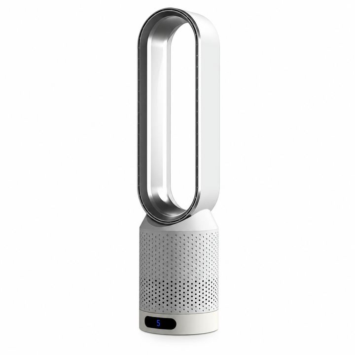 Disfruta de aire fresco y silencioso con este moderno ventilador de torre sin aspas, perfecto para tu hogar.