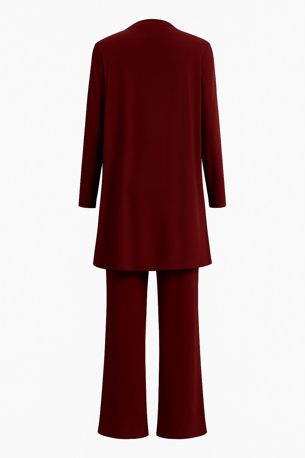 Conjunto de mujer: cárdigan de manga larga y pantalón ancho. Moda cómoda y elegante para el día a día.