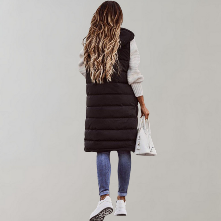 Chaleco de mujer cálido y ligero, perfecto para actividades al aire libre en invierno.