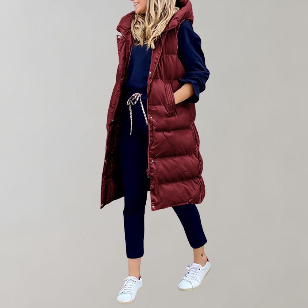 Chaleco casual de mujer, ligero y cálido, perfecto para el invierno y combinar capas.