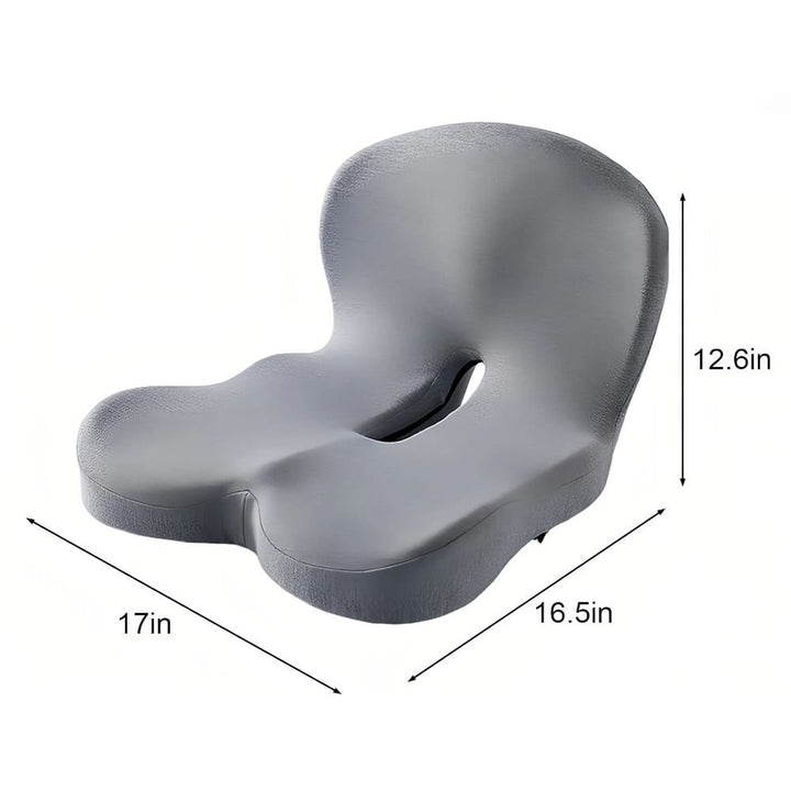 Cojín lumbar ergonómico viscoelástico para silla de oficina y asiento de coche, confort universal.