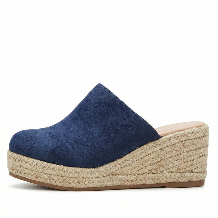 Mules de cuña para mujer, cómodas sandalias de verano con estilo.