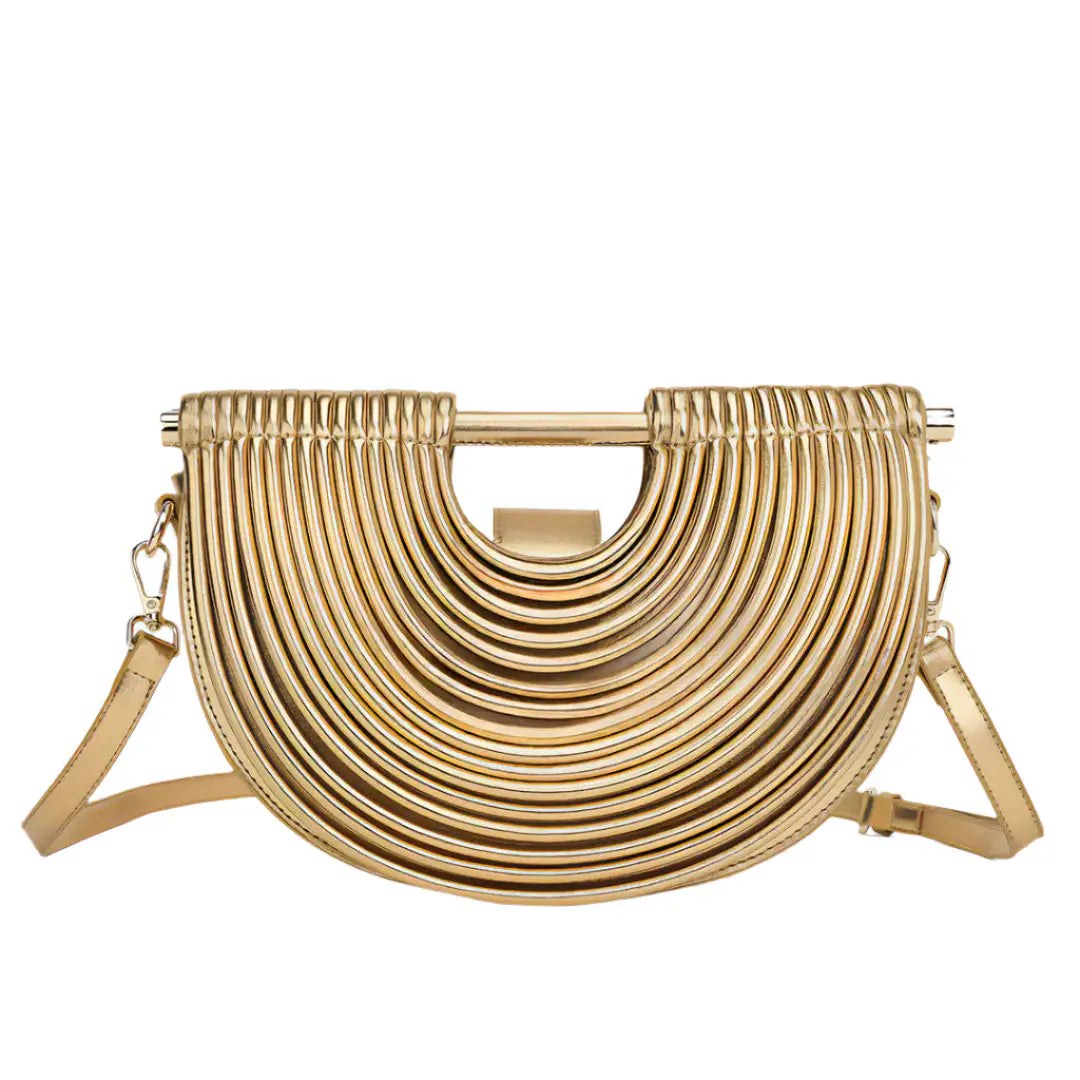 Bolso de fiesta media luna para mujer, elegante y chic, perfecto para noche.