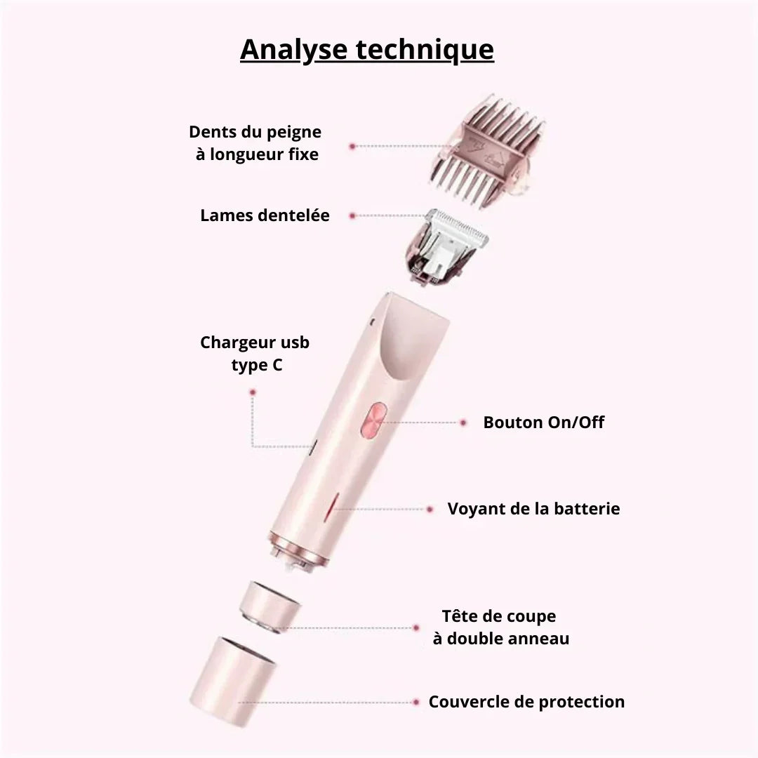 Depiladora sin dolor para piel suave, cuidado personal fácil y eficiente para mujer.