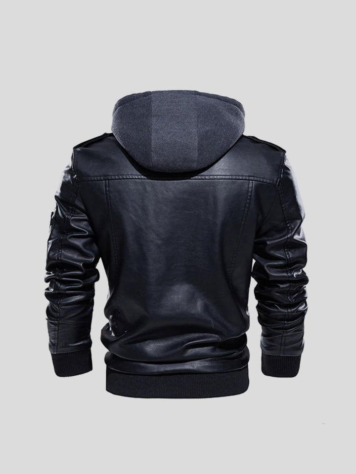 Chaqueta de cuero sintético para hombre, un básico versátil. Combina elegancia y comodidad.