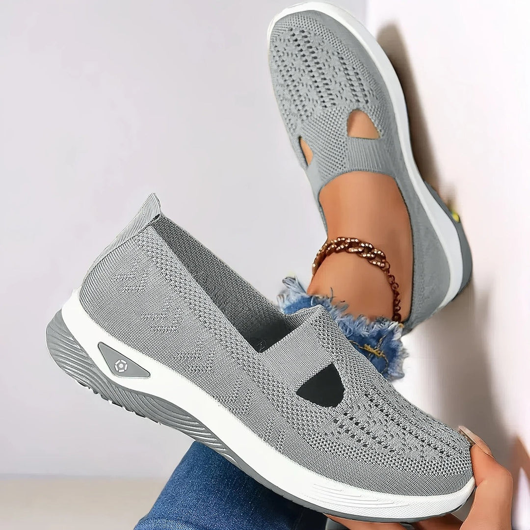 Diseño moderno: zapatillas de punto transpirables para mujer, con confort y estilo. Uso diario.