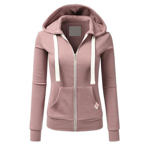 Sudadera de mujer para invierno con cremallera, cuadros y capucha. Estilo casual y cálido.