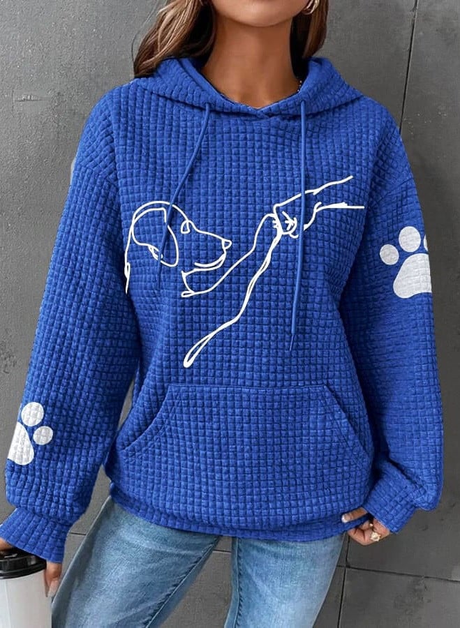 Sudadera cálida con capucha para mujer, ideal para otoño e invierno. Prenda suave de estilo casual y confortable.