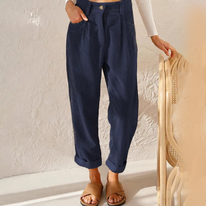 Pantalón de mujer negro, diseño versátil, cómodo para todo el día, estilo básico.