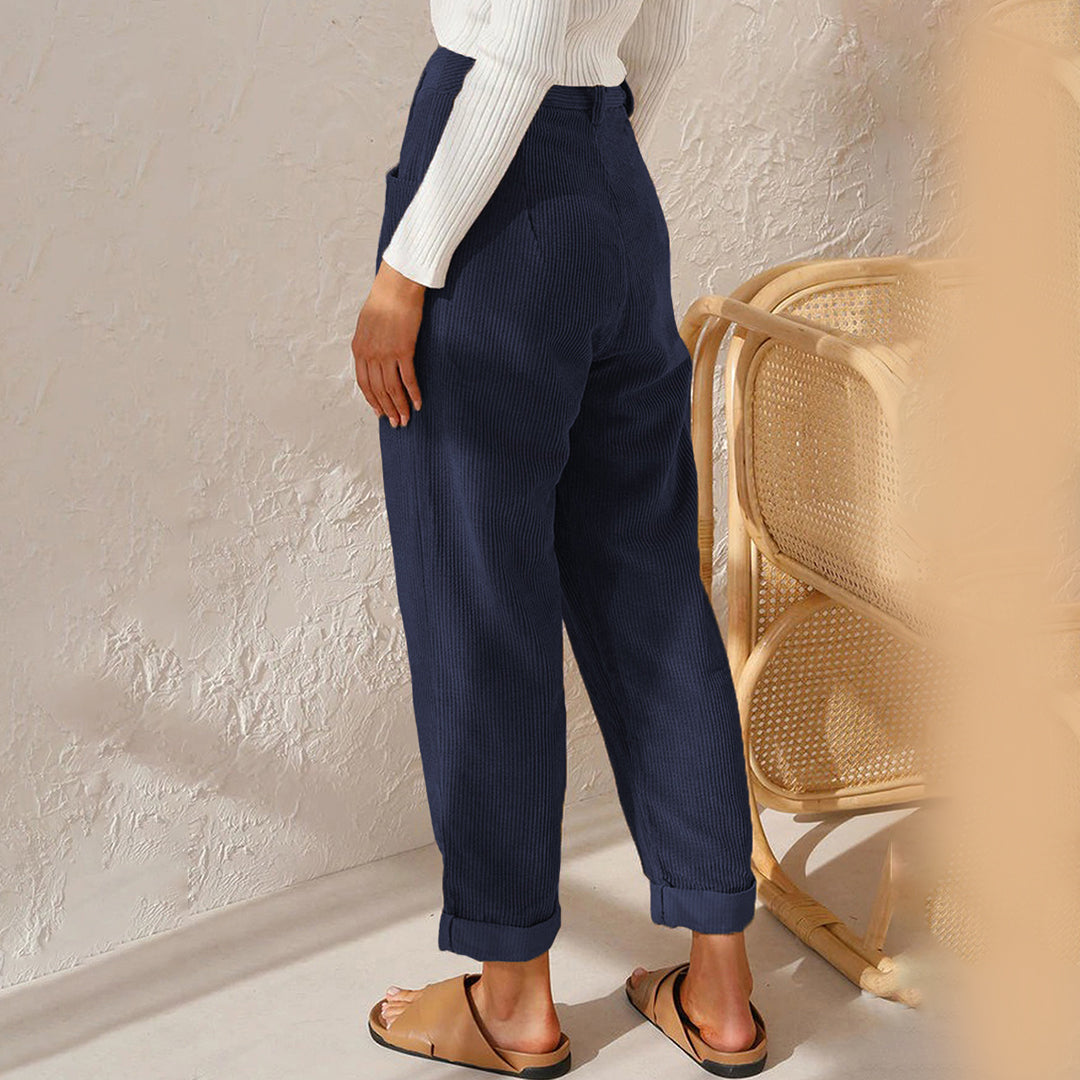 Detalle: Cintura elástica pantalón de mujer, ajuste perfecto y cómodo.