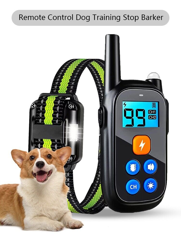Collar de control para perros, adiestramiento remoto y antiladridos eficaz para mascotas.