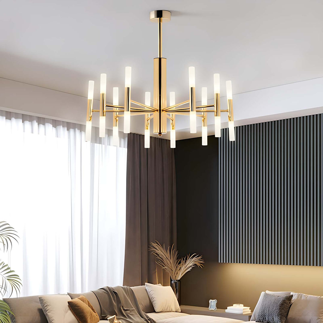 Lámpara de araña redonda, diseño ajustable y contemporáneo para tu comedor.