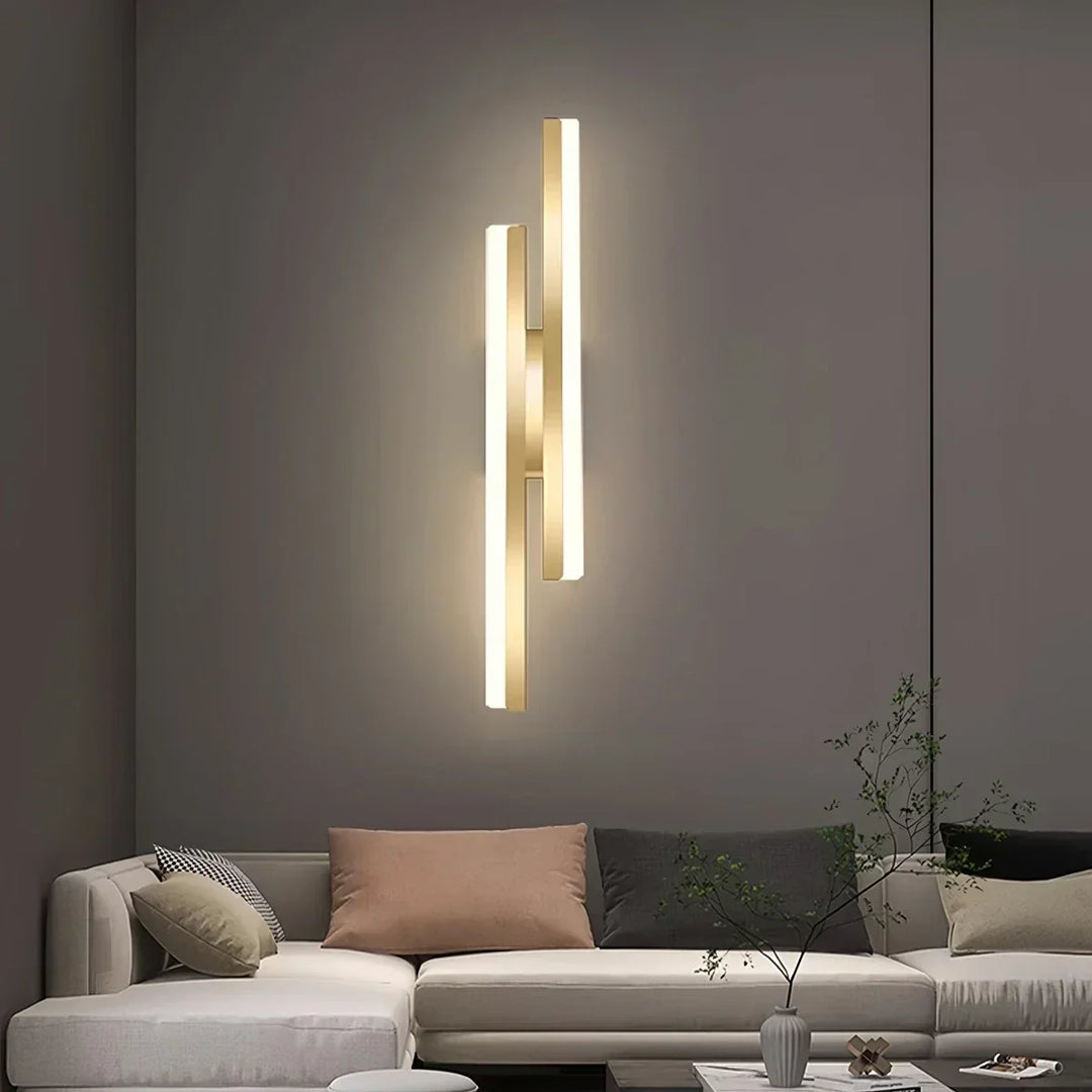 Iluminación de pared LED minimalista en H. Hogar contemporáneo con estilo, diseño y funcionalidad.